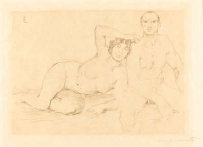 Két ember, két akt, 1908. alkotó: Lovis Corinth