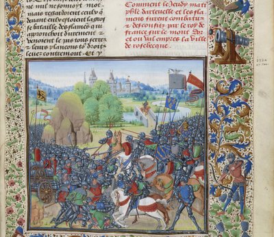 A roosebeke-i csata 1382. november 27-én, kb. 1470-1475 között. alkotó: Loyset Liedet