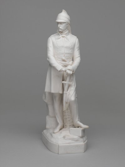 William Hodson hadnagy (később őrnagy) parian ware szobra alkotó: Ltd Mintons