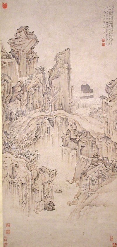 Természetes sziklahíd, 1556-ban. alkotó: Lu Zhi