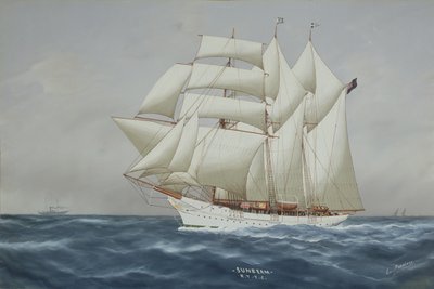 The Sun Beam under Full Sail (guache papíron) (lásd 197336) alkotó: Luca Papaluca