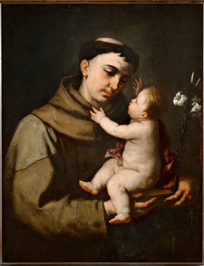 Páduai Szent Antal és a kis Jézus ... alkotó: Luca (circle of) Giordano