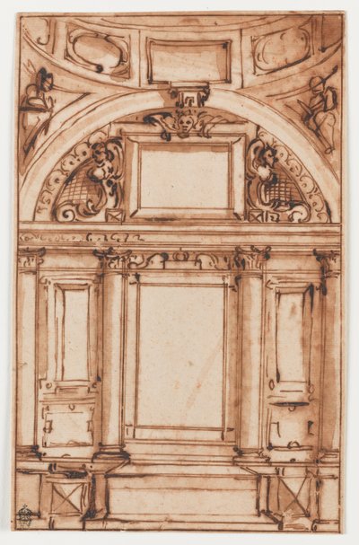 Építészeti tanulmány alkotó: Luca Cambiaso