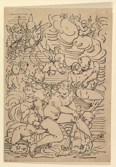 Amfitrit diadala, kb. 1550-1580. alkotó: Luca Cambiaso