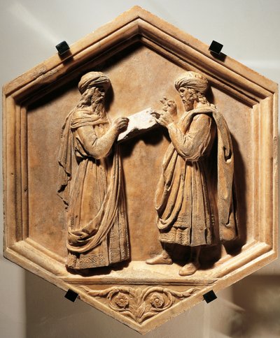 Pythagoras és Euclid alkotó: Luca Della Robbia