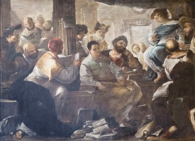 Krisztus az orvosok között alkotó: Luca Giordano