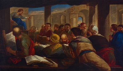Krisztus vitatkozik az orvosokkal alkotó: Luca Giordano