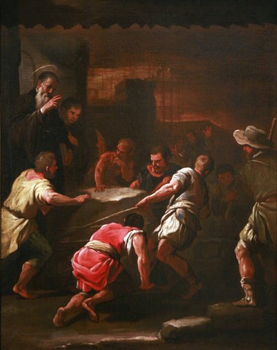 Franciául:  Benedek csodája: Un miracle de saint Benoît Szent Benedek csodája alkotó: Luca Giordano