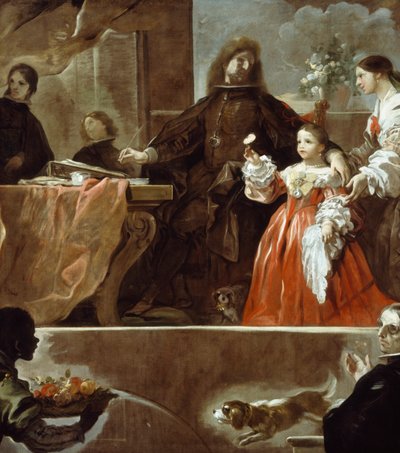 Hódolat Velazqueznek Santiesteban grófja előtt alkotó: Luca Giordano