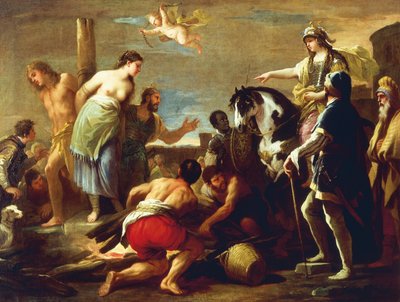Olindo és Sophronia, Luca Giordano, olaj, vászon alkotó: Luca Giordano