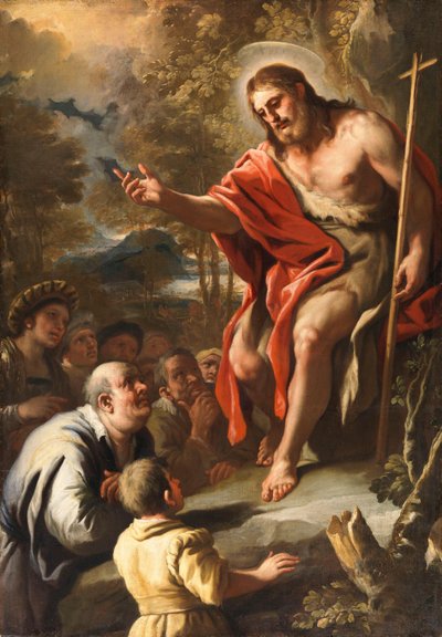 Der heilige Johannes predigt in der Wildnis alkotó: Luca Giordano