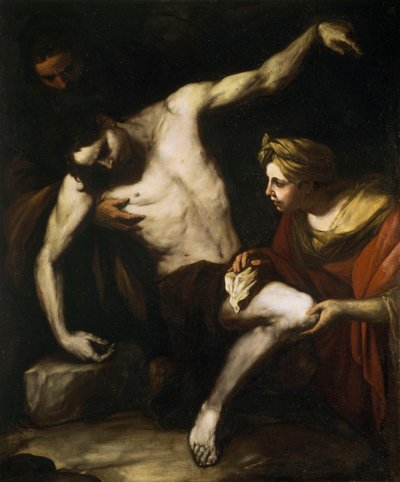 Szent Sebestyént Szent Irén ápolja alkotó: Luca Giordano