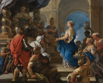Salamon és Sába királynője alkotó: Luca Giordano