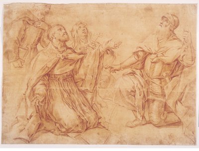 Szent Ágoston, Tolentinoi Miklós, Teréz és Vilmos alkotó: Luca Giordano