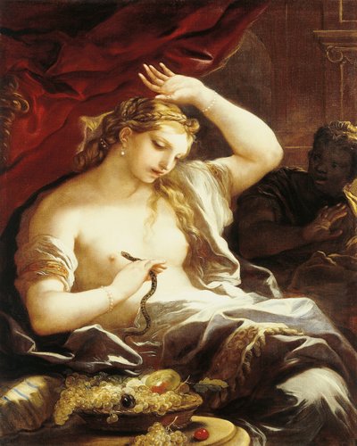 Kleopátra halála, Luca Giordano, olaj, vászon alkotó: Luca Giordano