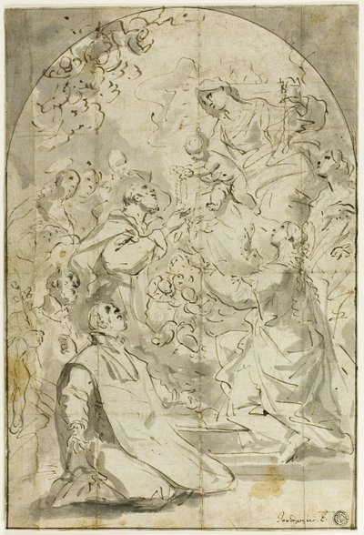 Szent Domonkos látomása alkotó: Luca Giordano
