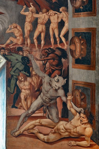 Call to Hell, a részletek az Antehellről, Dante leírásából alkotó: Luca Signorelli