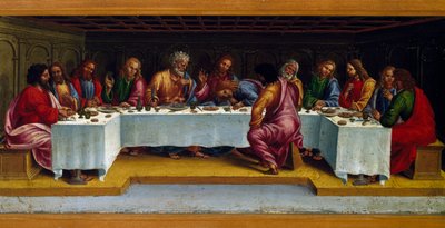 Luca Signorelli (kb. 1445-1523) történetei Krisztusról, az utolsó vacsoráról, festmény. alkotó: Luca Signorelli