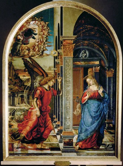 The Annunciation ... (festmény, vászon) alkotó: Luca Signorelli