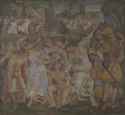 A tisztaság diadala: Szerelem lefegyverzett és bekötött freskók a Palazzo del Magnifico-ból, Siena, 1509 alkotó: Luca Signorelli