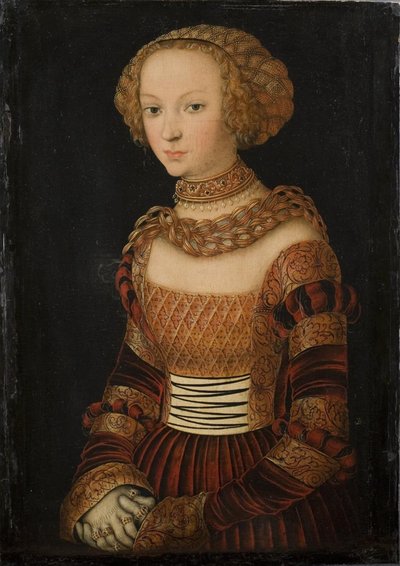 Egy fiatal nő portréja. Emily szász hercegnő? alkotó: Lucas Cranach d.Æ.