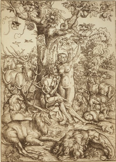 Ádám és Éva a Paradicsomban alkotó: Lucas Cranach the Elder