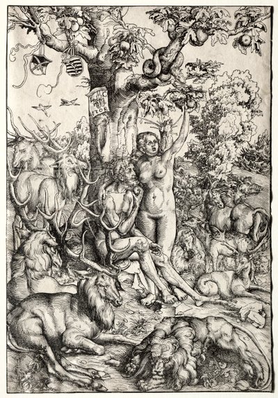 Ádám és Éva a paradicsomban, 1509. alkotó: Lucas Cranach the Elder
