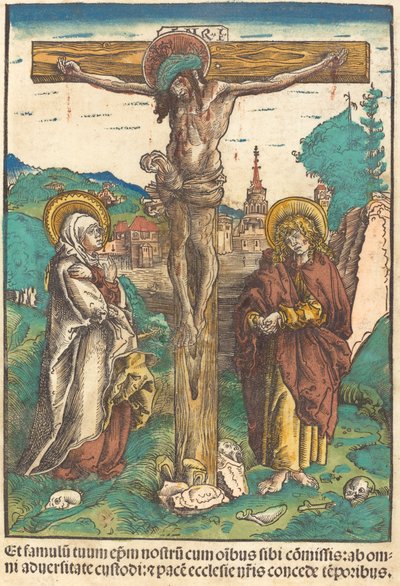 Krisztus a kereszten a Szűz és Szent János között alkotó: Lucas Cranach the Elder