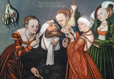 Német: Herkules bei Omphale Herkules Omphale udvarában alkotó: Lucas Cranach the Elder