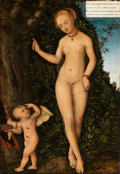 Német: Venus mit Amor als Honigdieb Venus with Amor als Honigdieb Vénusz Ámorral a méz tolvajjal alkotó: Lucas Cranach the Elder