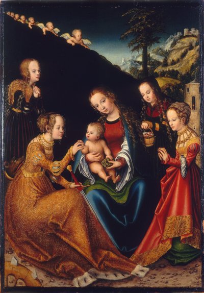 Szent Katalin házassága alkotó: Lucas Cranach the Elder
