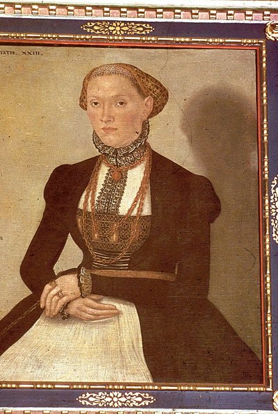 Margarethe Luther arcképe alkotó: Lucas Cranach the Elder