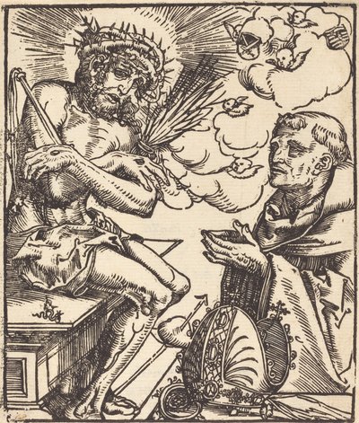 Szent Bernát a fájdalmak emberét imádja alkotó: Lucas Cranach the Elder