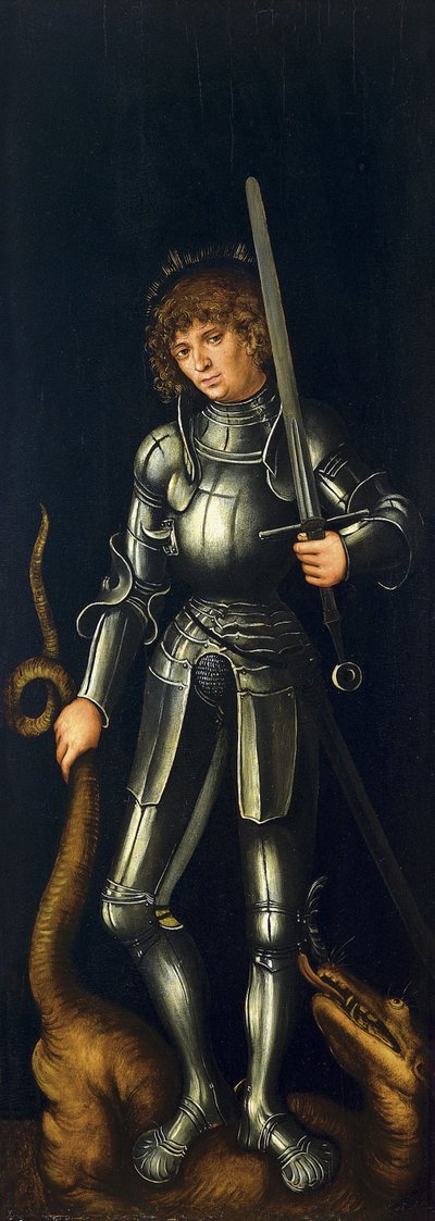 Szent György [hátoldal, jobb szárny] alkotó: Lucas Cranach the Elder
