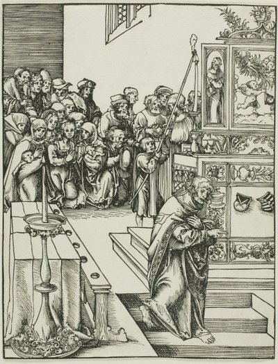 Szent János, az Apostolok mártíromsága című könyvből. alkotó: Lucas Cranach the Elder