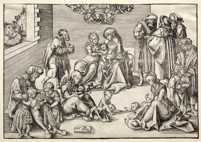 A Szent Család és rokonság. alkotó: Lucas Cranach the Elder