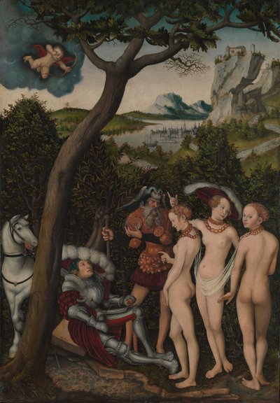 A párizsi ítélet, kb. 1528. alkotó: Lucas Cranach the Elder
