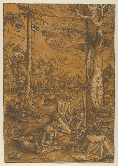 Szent Jeromos bűnbánata, 1509. alkotó: Lucas Cranach the Elder