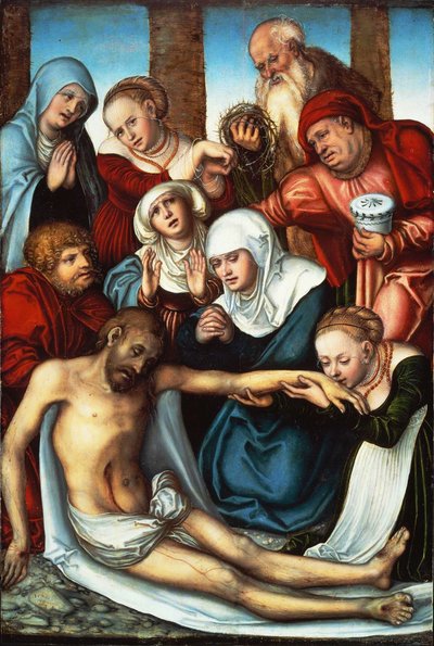 A siralom a halott Krisztus felett alkotó: Lucas Cranach the Elder