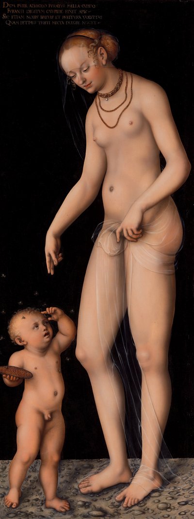 Vénusz Ámorral, mint a méz tolvajjal alkotó: Lucas Cranach the Elder