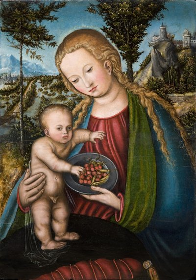 Szűz cseresznyével, 1506 körül alkotó: Lucas Cranach the Elder