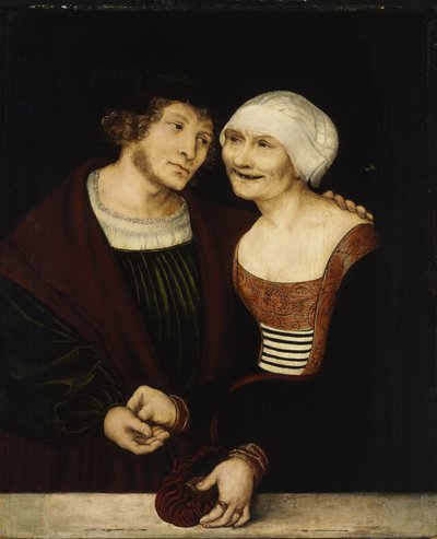 Fiatal férfi és öregasszony alkotó: Lucas Cranach the Elder