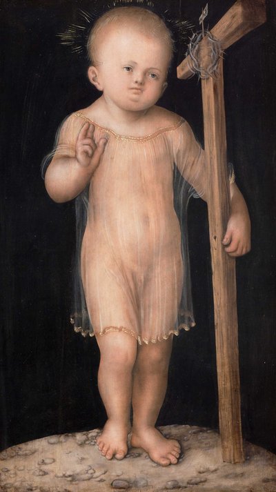 Krisztus gyermek áldása [recto]; A fájdalmak embere [verso] alkotó: Lucas Cranach the Elder and workshop