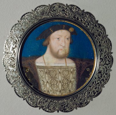 VIII. Henrik, Anglia királya Miniatúra pergamenre, ... alkotó: Lucas Horenbout or Hornebault