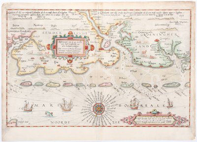 Kelet-Friesland 1584-es Waghenaer-térkép alkotó: Lucas Janszoon Waghenaer