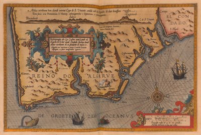 "Speculum nauticum super navigatione maris occidentalis confectu, continens omnes oras maritimas Galliae, Hispaniae, and praecipuarum partium Angliae" című nagyméretű atlasz, 1591 körül (rajz). alkotó: Lucas Janszoon Waghenaer