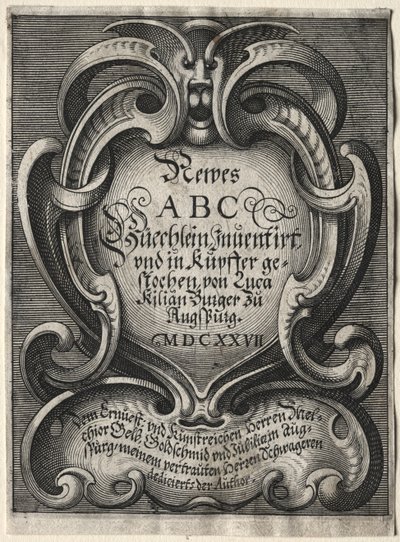 Új ABC-füzet, 1627. alkotó: Lucas Kilian