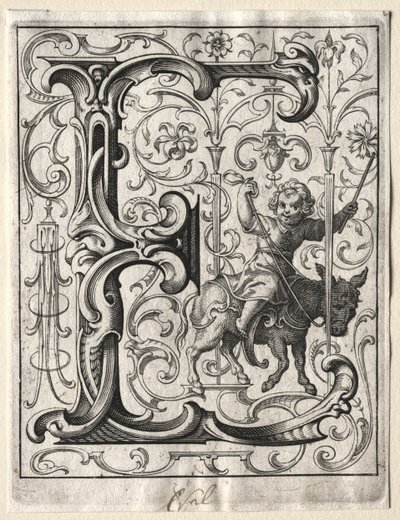 Új ABC-füzet: E, 1627. alkotó: Lucas Kilian