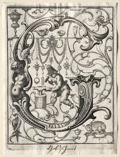 Új ABC-füzet: G, 1627. alkotó: Lucas Kilian