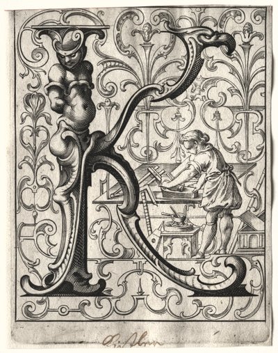 Új ABC-füzet: K, 1627. alkotó: Lucas Kilian
